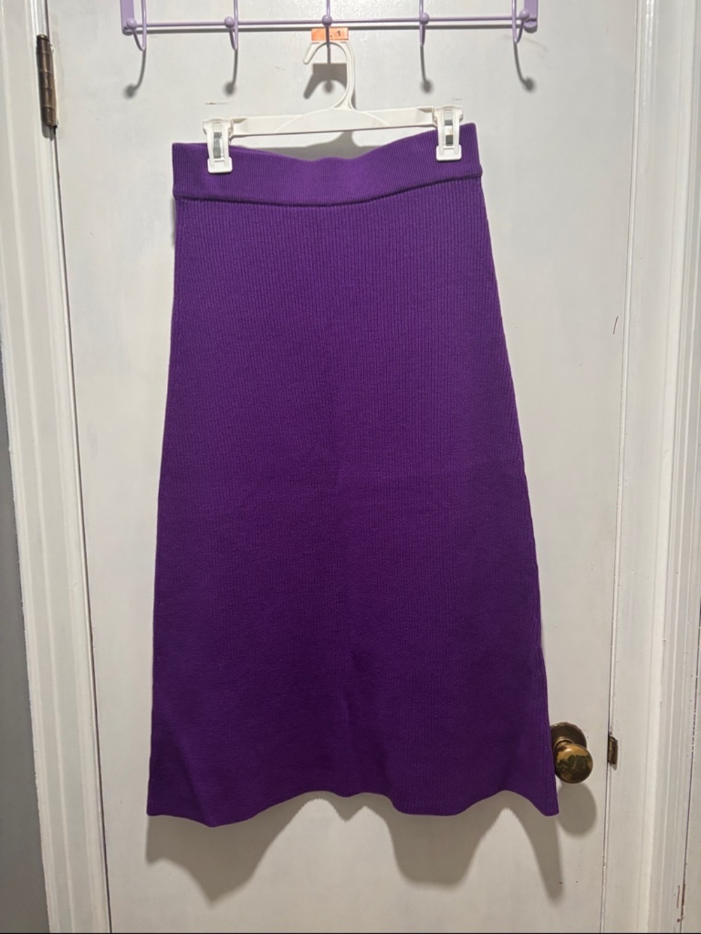SEZANE naelle ribbed midi skirt size large